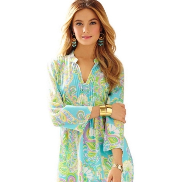 LILLY PULITZER SARASOTA PINTUCK TUNIC - Picture 1 of 2